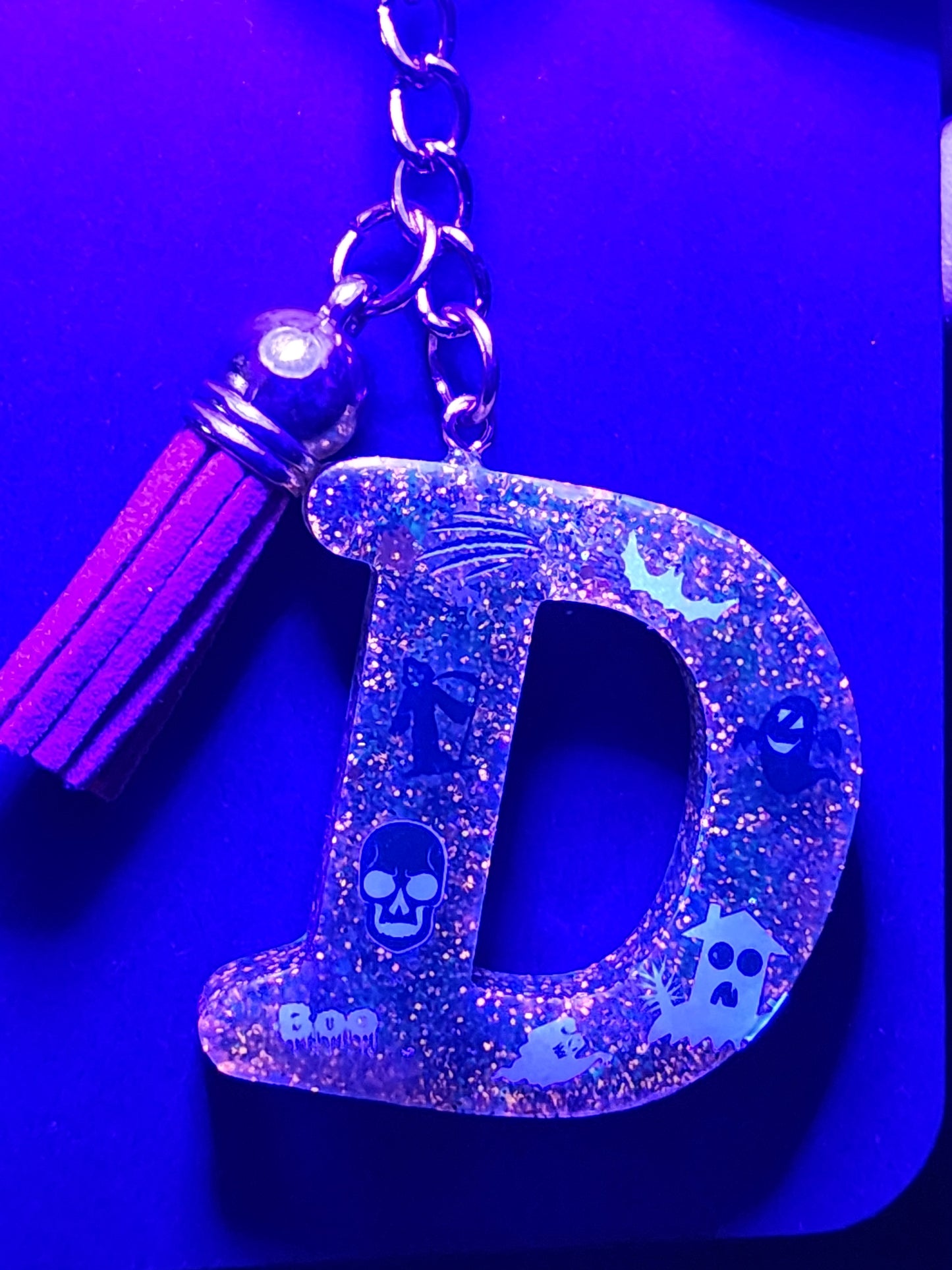 Halloween themed Initials Keychains