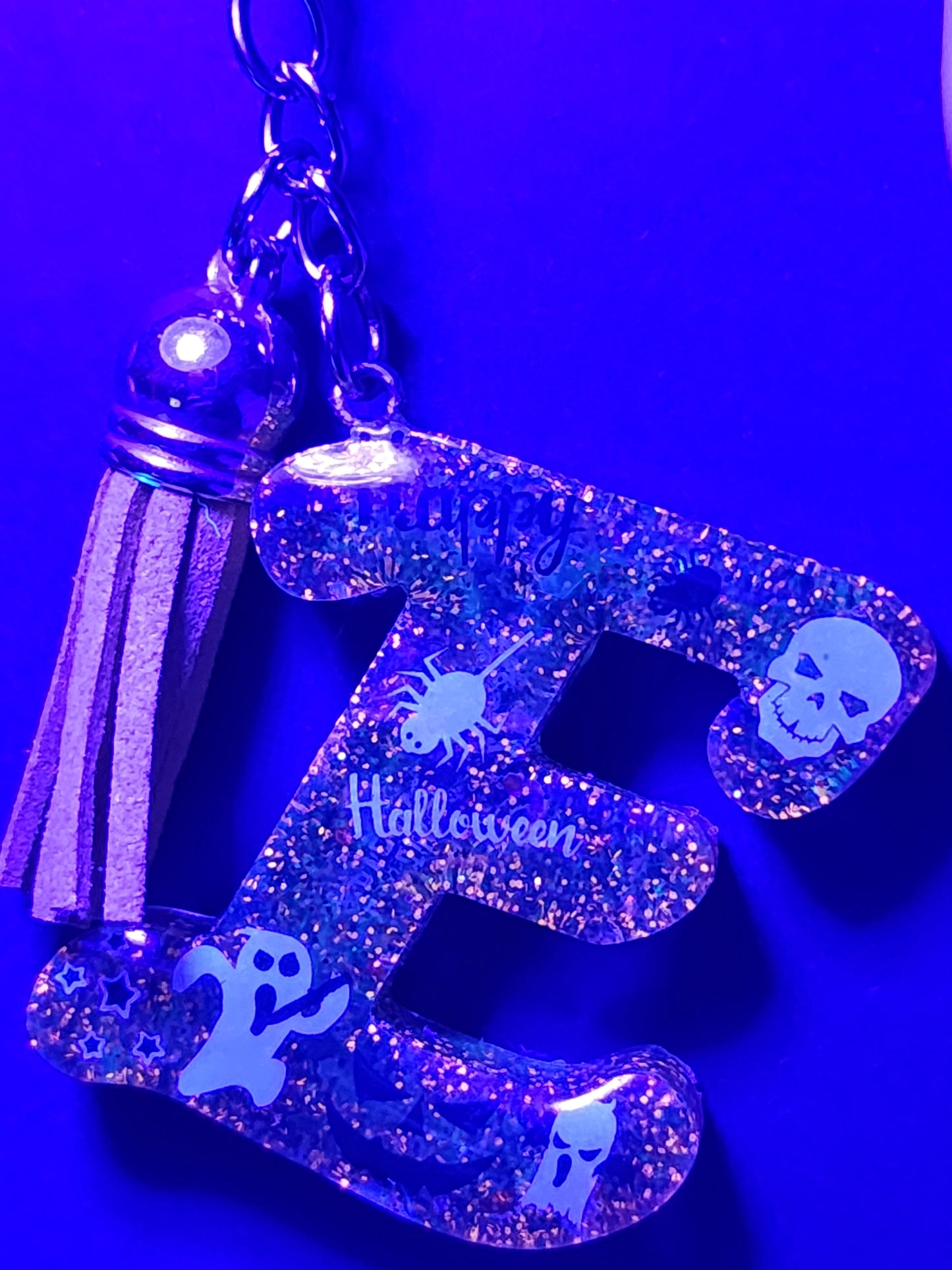 Halloween themed Initials Keychains