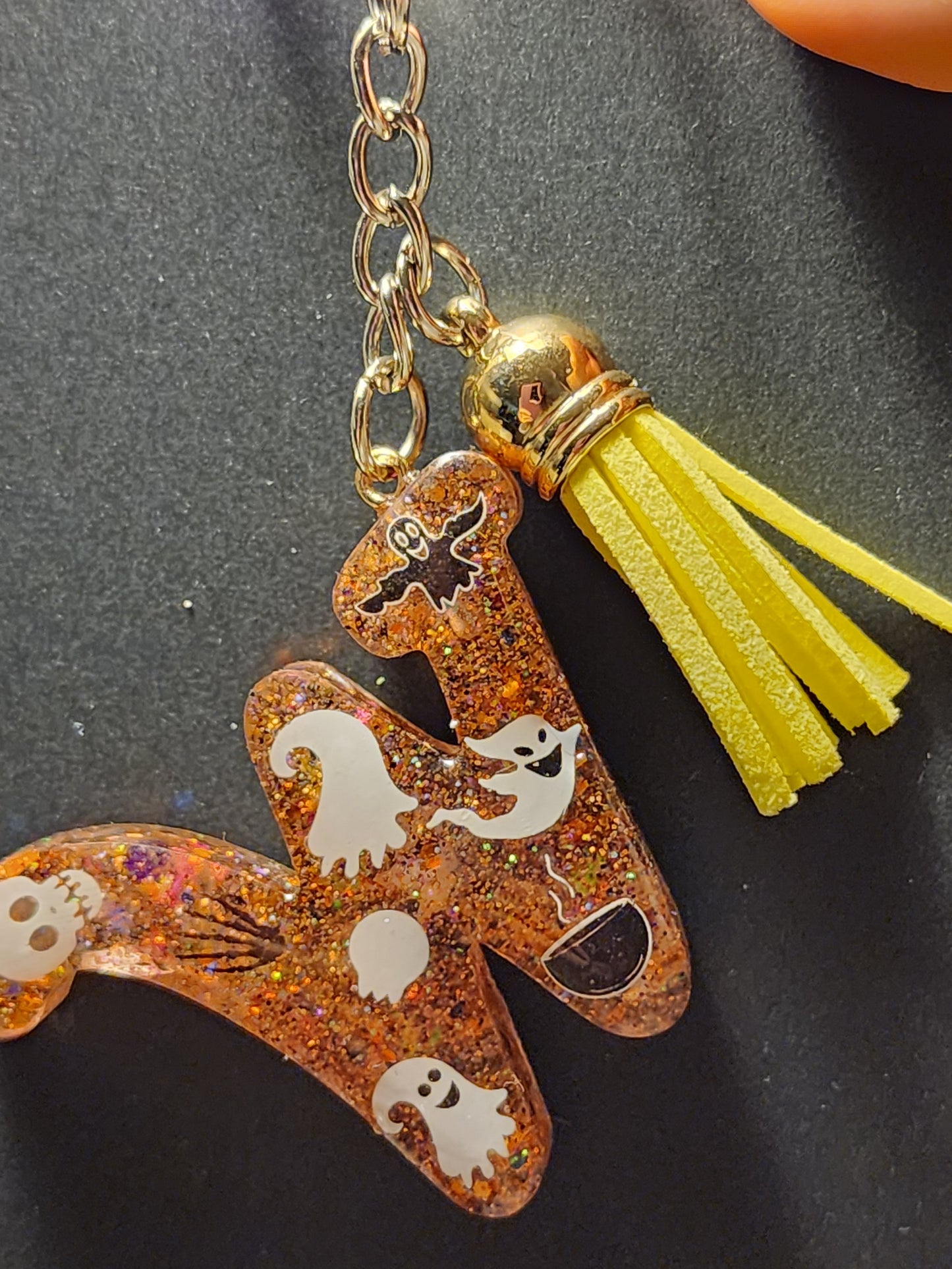 Halloween themed Initials Keychains