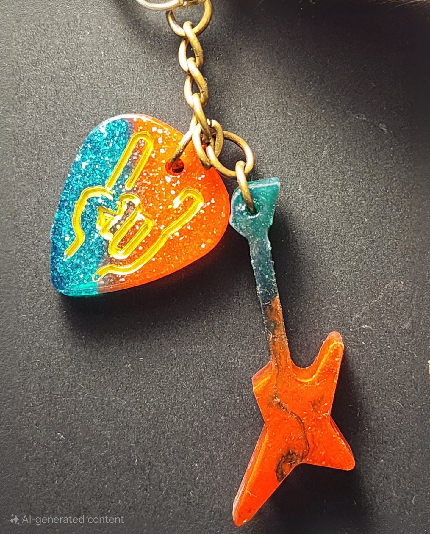 Guitar and Pick Keychains