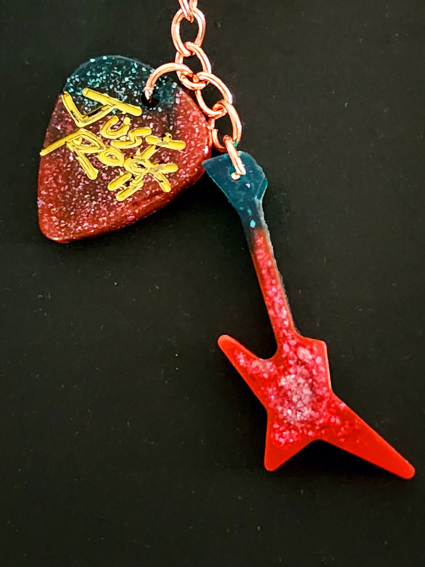 Guitar and Pick Keychains